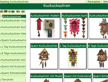 Tablet Screenshot of kuckucksuhren-guenstig.com